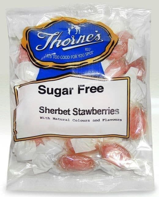 SUGAR FREE PREPACK SHERBET STRAWBERRIES 12x90G