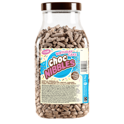 SWEET DREAMS BIRTHDAY CAKE CHOC NIBBLES 2.7KG JAR