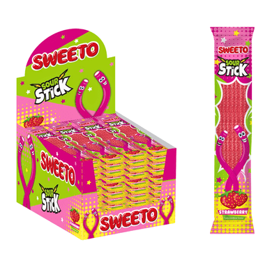 Sweeto Soursticks Strawberry 24pcs x30g