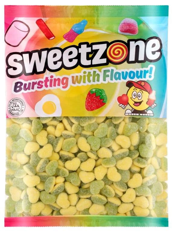 SWEETZONE APPLE & CUSTARD HEARTS 1KG BAG