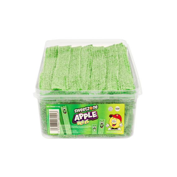 Sweetzone Fizzy Apple Belts 100 Count
