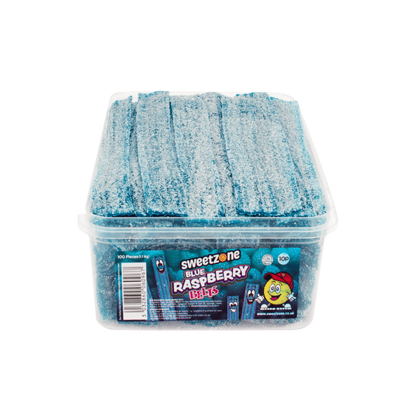Sweetzone Fizzy Blue Raspberry Belts 100 Count