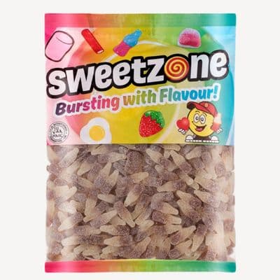 SWEETZONE FIZZY COLA  BOTTLES 1KG BAG