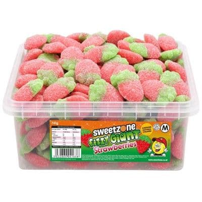 SWEETZONE FIZZY GIANT STRAWBERRIES TUB