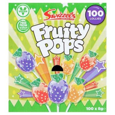 SWIZZELS FRUITY POPS DISPENSER BOX 100X8G