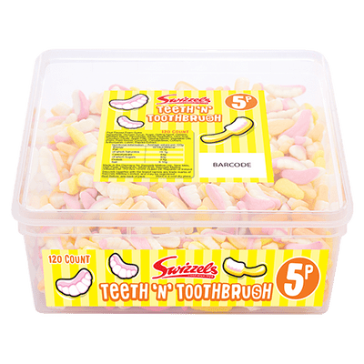 SWIZZELS FUN GUMS GIANT TEETH N TOOTHBRUSH