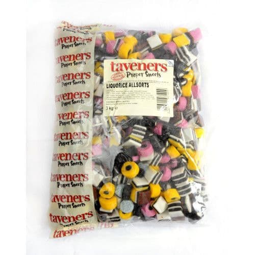 TAVENERS LIQUORICE ALLSORTS 3KG