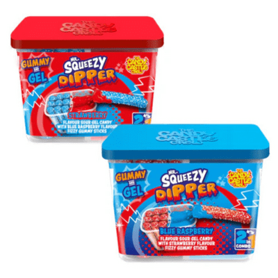 THE CANDY CASTLE MR SQUEEZY DIPPER 12X85G
