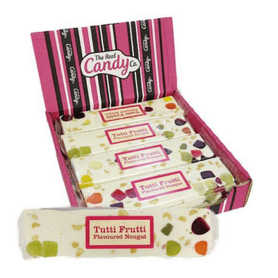 THE REAL CANDY CO TUTTI FRUTTI NOUGAT BARS 16x130g