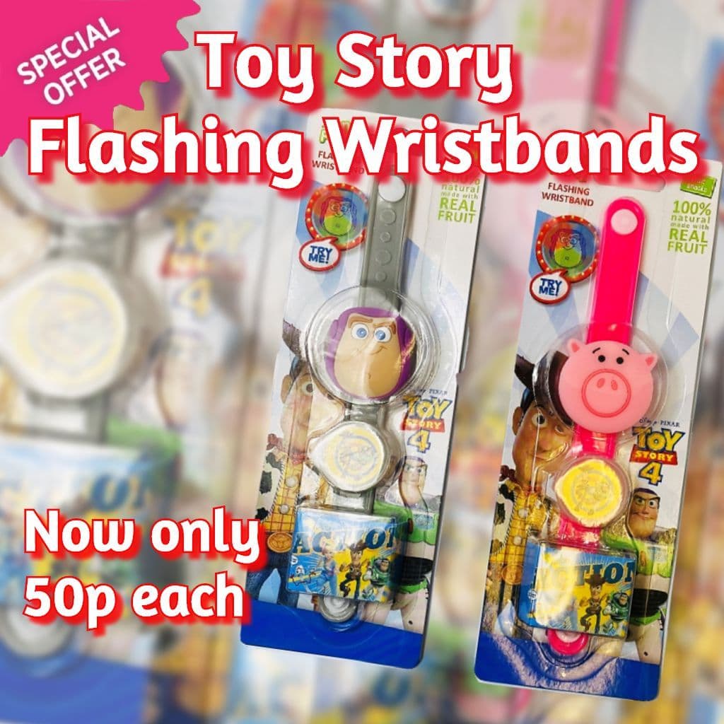 TOY STORY 4 FLASHING WRISTBAND x24 SPECIAL PRICE