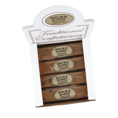 TRADITIONAL CONFECTIONERY RUM AND RAISIN BARS 16X130G
