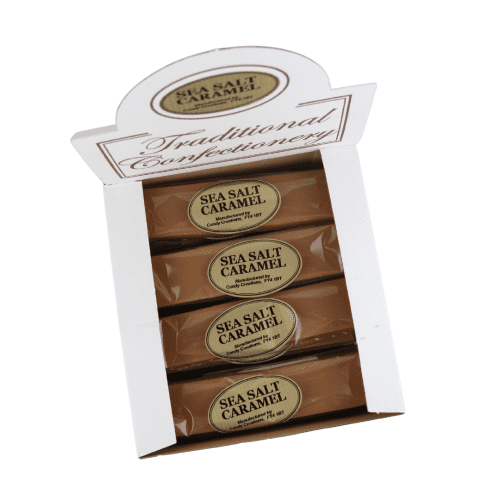 TRADITIONAL CONFECTIONERY SALTED CARAMEL NOUGAT BARS 16X130G