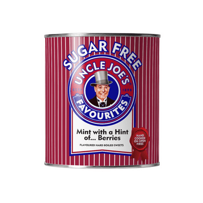 Uncle Joes Mint With a Hint OfBerries Sugar FreeTin