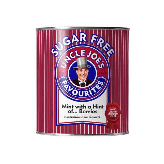 Uncle Joes Mint With a Hint OfBerries Sugar FreeTin