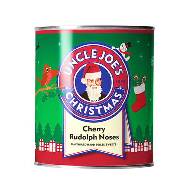 Uncle Joes Rudolph Noses Cherry Tin 120g