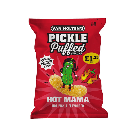 Van Holtens Hot Mama Pickle Puffs 14x50g £1.25 PMP