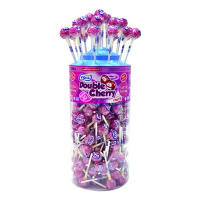 VIDAL DOUBLE CHERRY LOLLY 150 COUNT