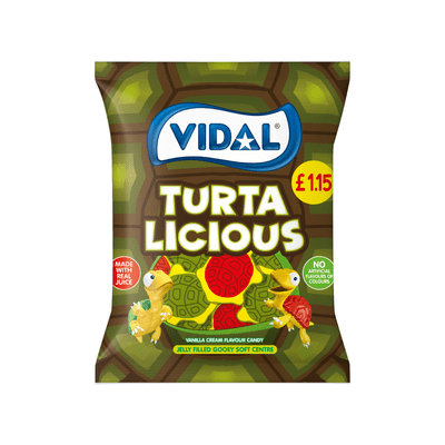 Vidal Jelly Fill Turtles PMP £1.15 10x140g