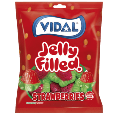 VIDAL JELLY FILLED STRAWBERRIES 14x90G
