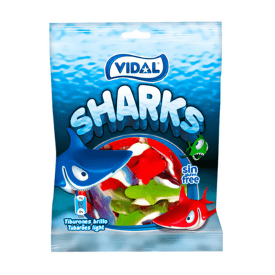VIDAL JELLY SHARKS 14x90G