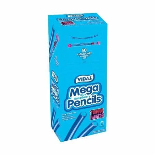 VIDAL MEGA BLUE RASPBERRY TONGUE PAINTER PENCILS 50 COUNT