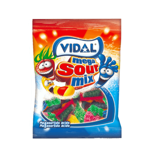 VIDAL MEGA SOUR MIX 14x90G