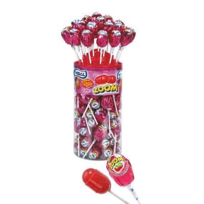 VIDAL MEGA STRAWBERRY LOLLY ZOOM 50 COUNT