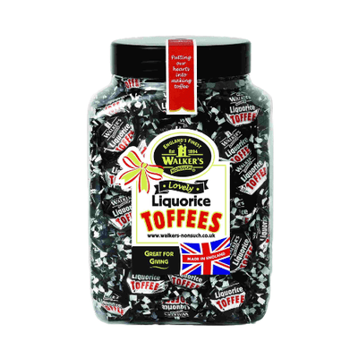 WALKERS LIQUORICE TOFFEES 1.25 JAR
