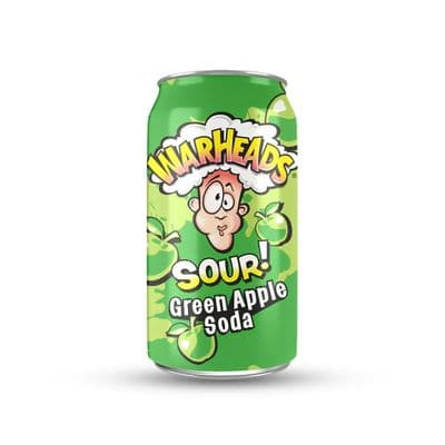 Warheads Sour Green Apple Soda Cans 12x330ml
