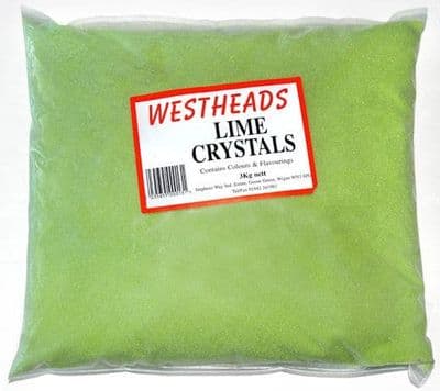 WESTHEADS GREEN LIME CRYSTALS 3KG
