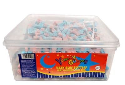 YUMMY GUMMY FIZZY BUBBLEGUM BOTTLES TUB