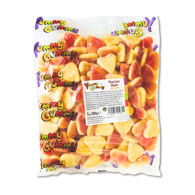Yummy Gummy Fizzy Love Hearts 1kg