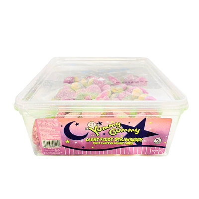 Yummy Gummy Giant Fizzy Strawberry 1000g Tub