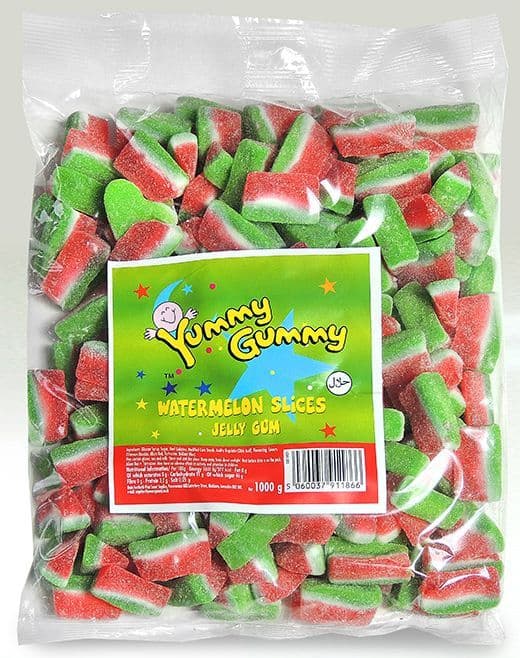 Yummy Gummy Watermelon sweets in a 1kg bulk bag