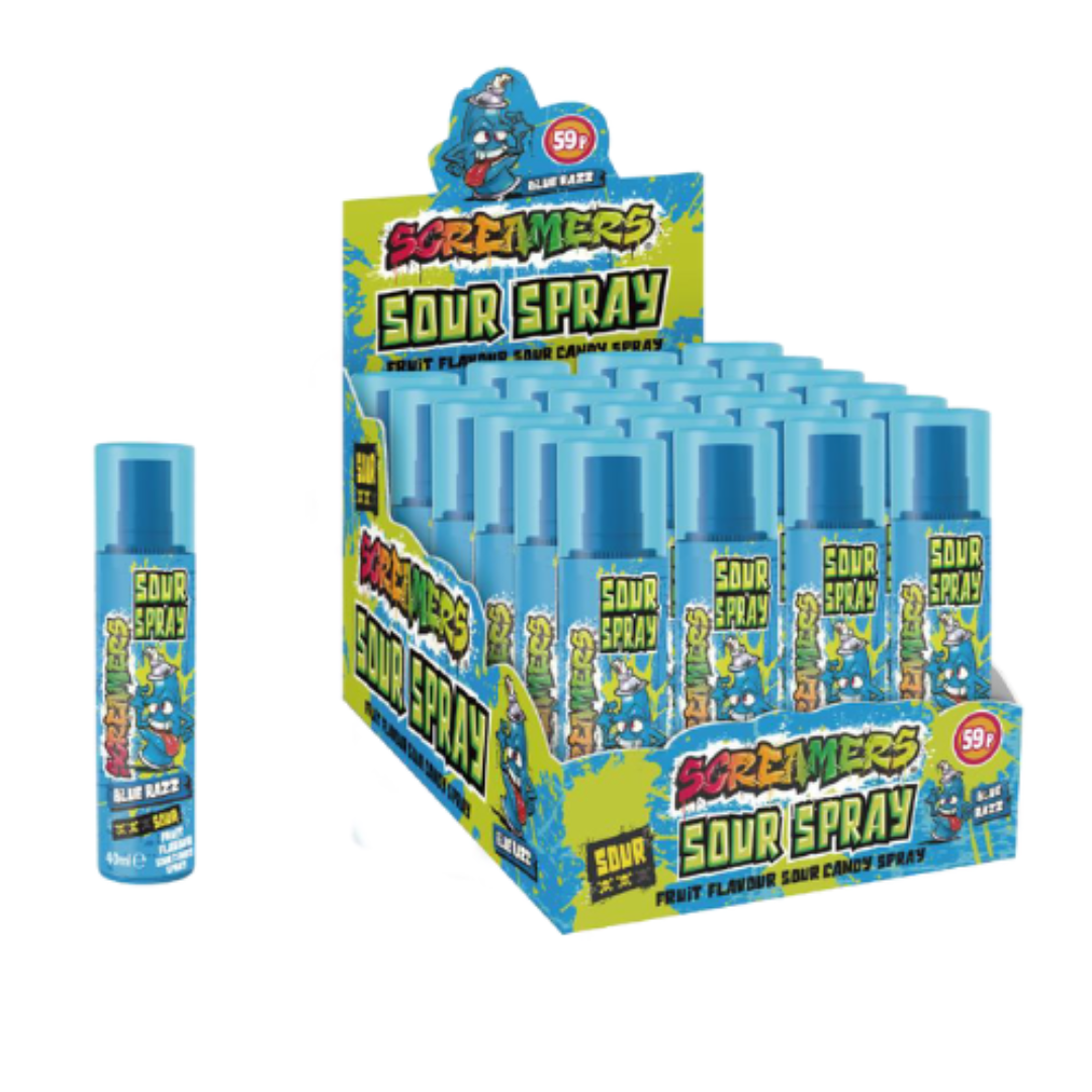 Zed Candy Razz Zed Candy Screamers Spray Blue Razz 24x40ml