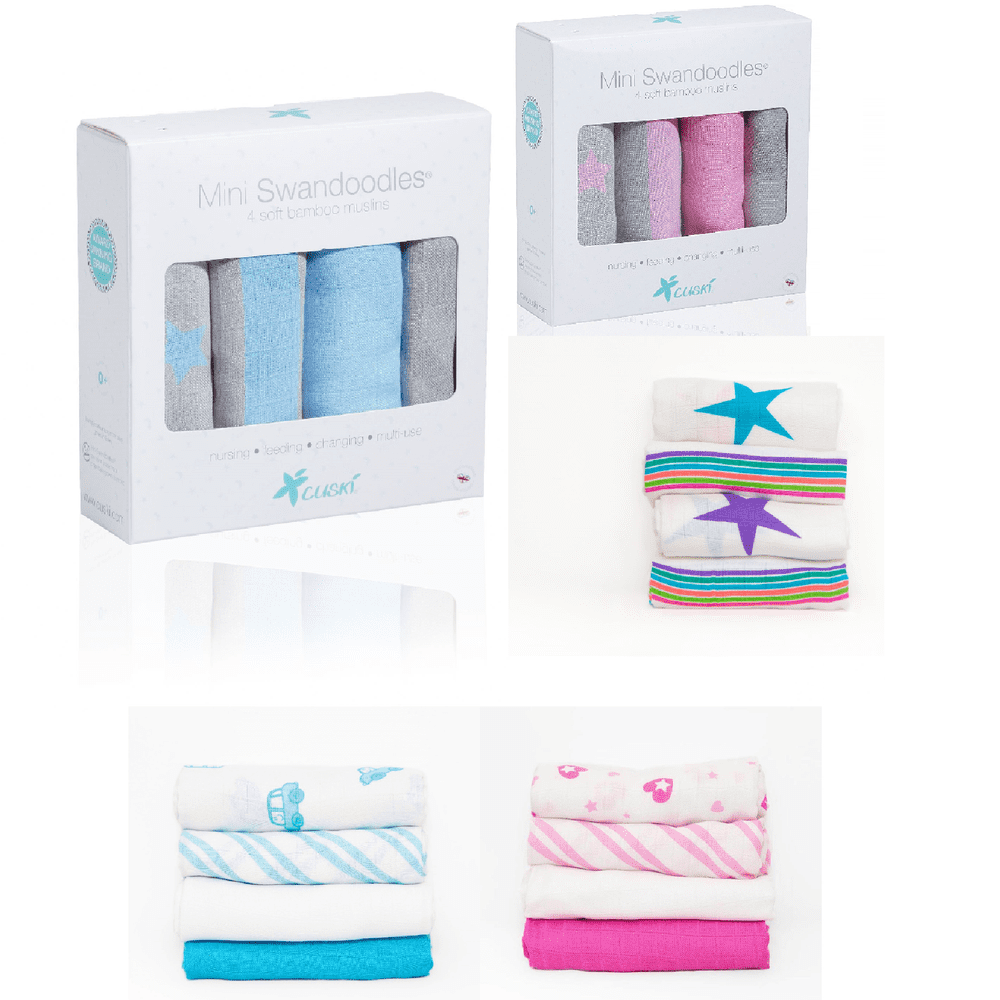 Cuski Mini Swandoodle muslins (4pack) - Various