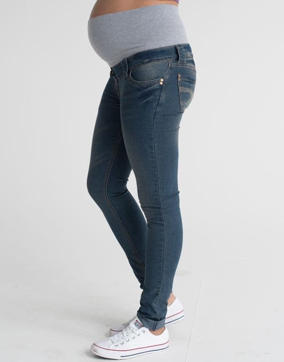 FunMum Skinny Maternity Trousers (Blue long leg size 12 only) - Sale