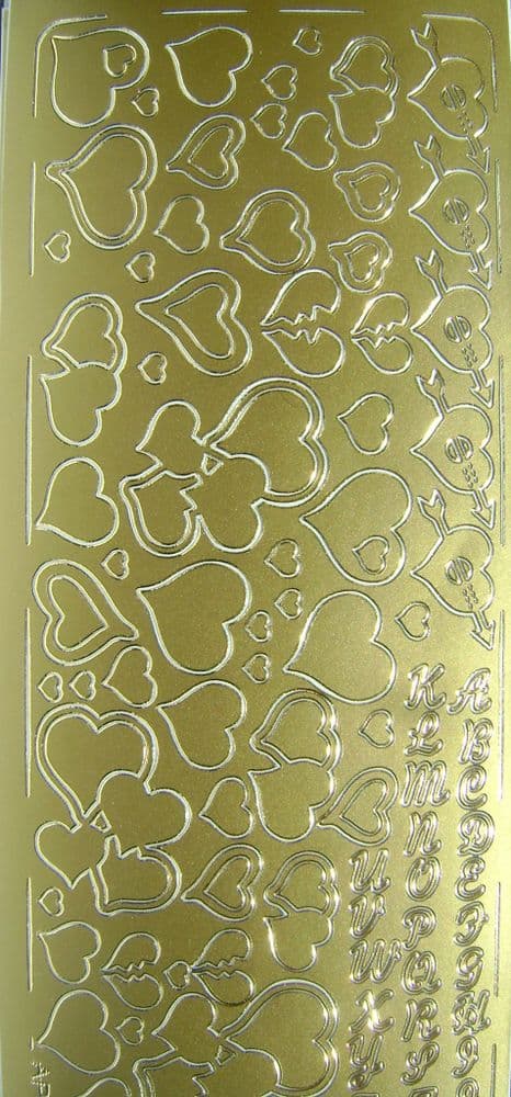 033g  Hearts & letters - Pk 10
