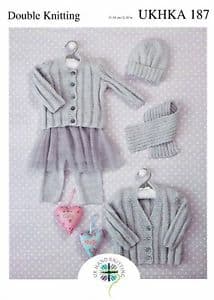 187 UKHKA DK Knitting Pattern - Pk 3