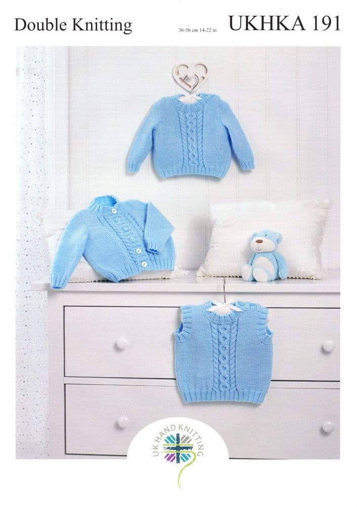 191 UKHKA DK Knitting Pattern - Pk 3