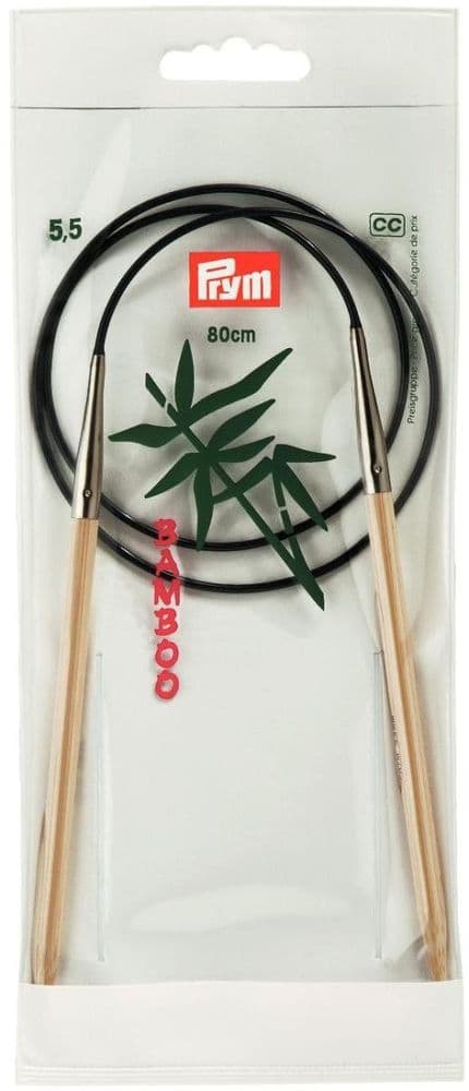 221509 Prym Circular K/Pin Bamboo 80cm size 5.50mm - Sgl