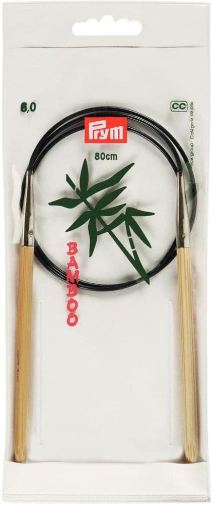 221510 Prym Circular K/Pin Bamboo 80cm size 6.00mm - Sgl