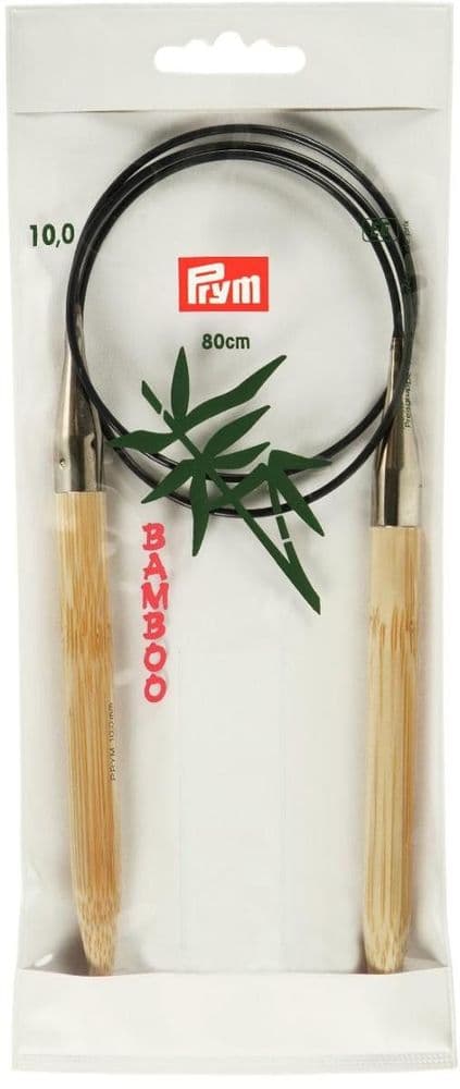 221540 Prym Circular K/Pin Bamboo 80cm size 10.00mm - Sgl