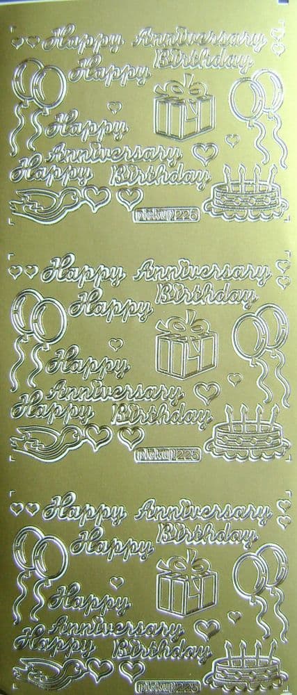 225g Happy Birthday / Anniversary - Pk 10