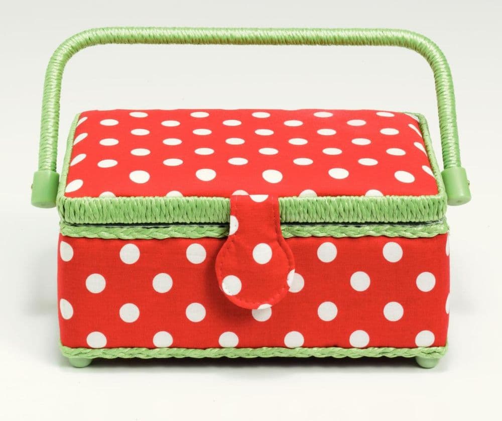 612243 - Prym Small Polka Dots Sewing Basket - Pack of 1