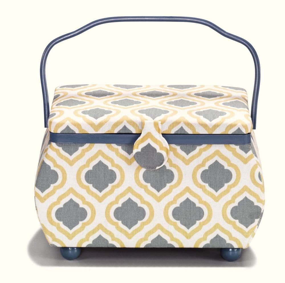 612268 - Prym Large Blue Bohemian Sewing Basket - Pack of 1
