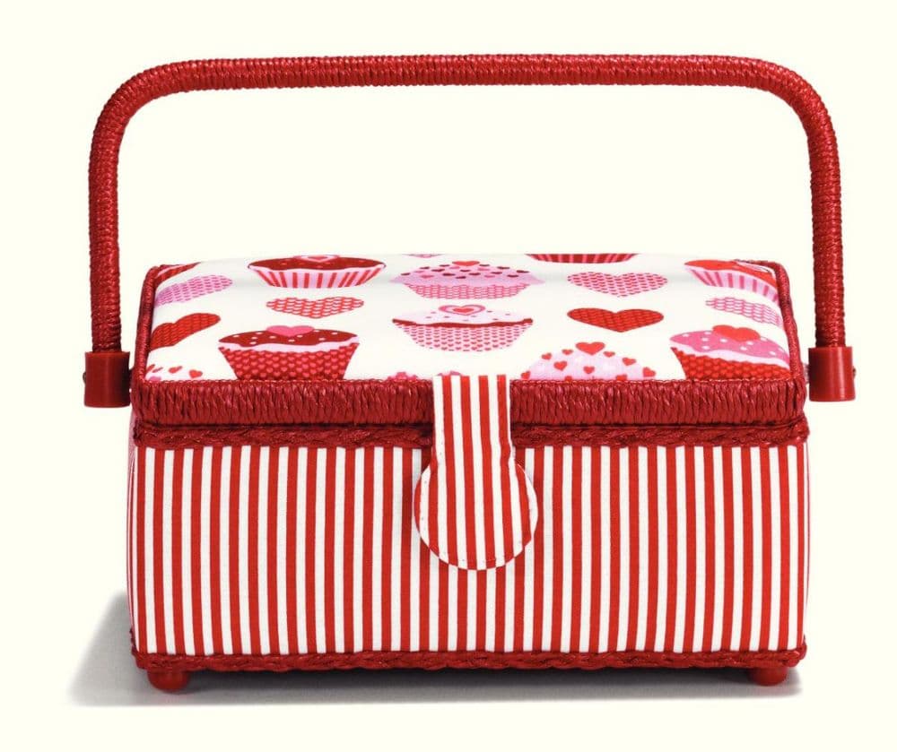 612271 - Prym Muffins & Hearts Sewing Basket - Pack of 1
