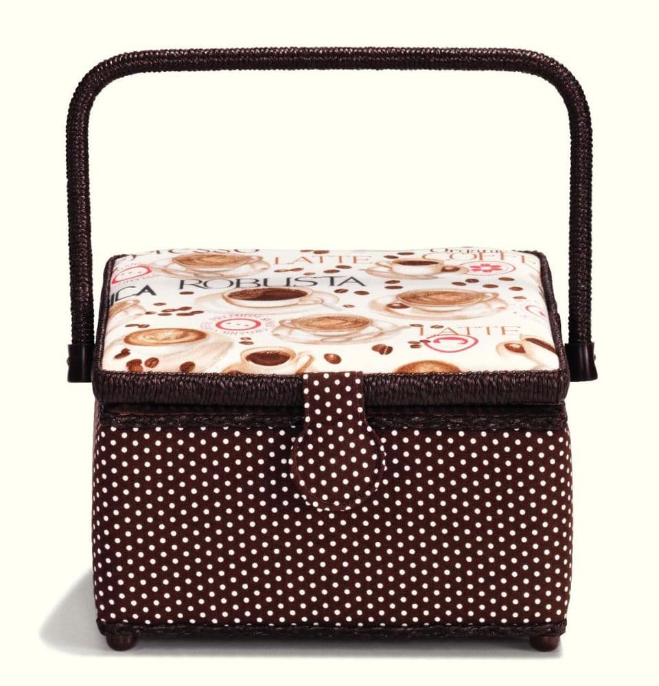 612277 - Prym Medium Coffee Sewing Basket