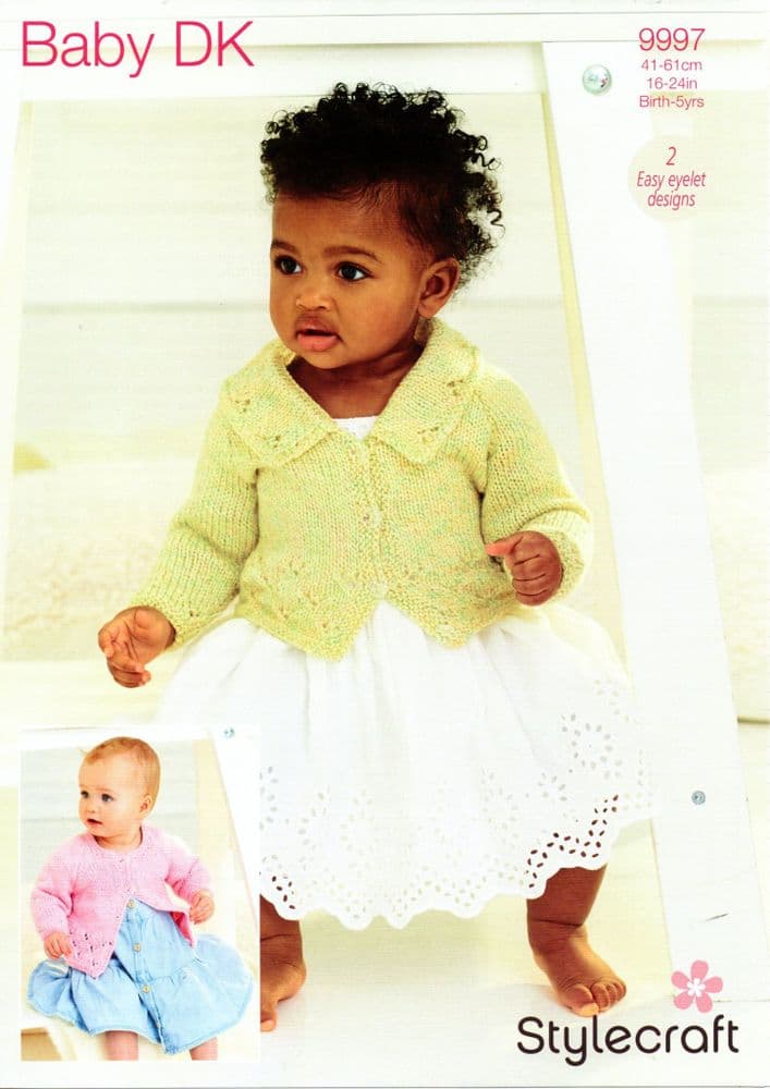 SCP Baby Sparkle Pattern 9997 Girls Cardigan - Pk 5
