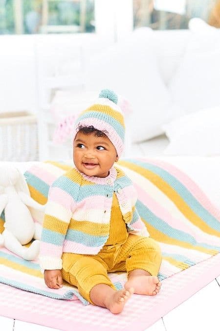 Bambino & Sweet Dreams Pattern 9977 Cardigan, Hat and Blanket Set - Pk 5